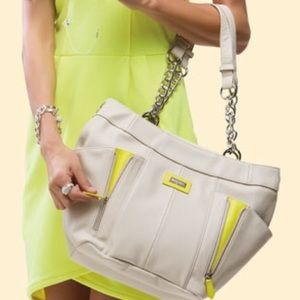 Bag Purse Alicia for Demi Miche bags - Ivory & lime green
